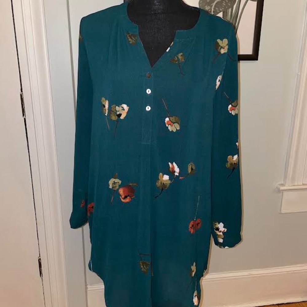 ONLY dark green floral dress size 34 (small)